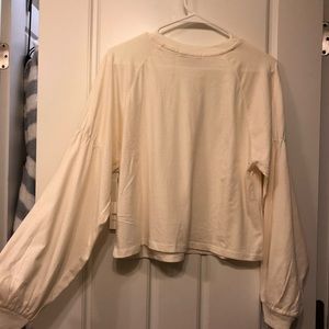 White long sleeve top